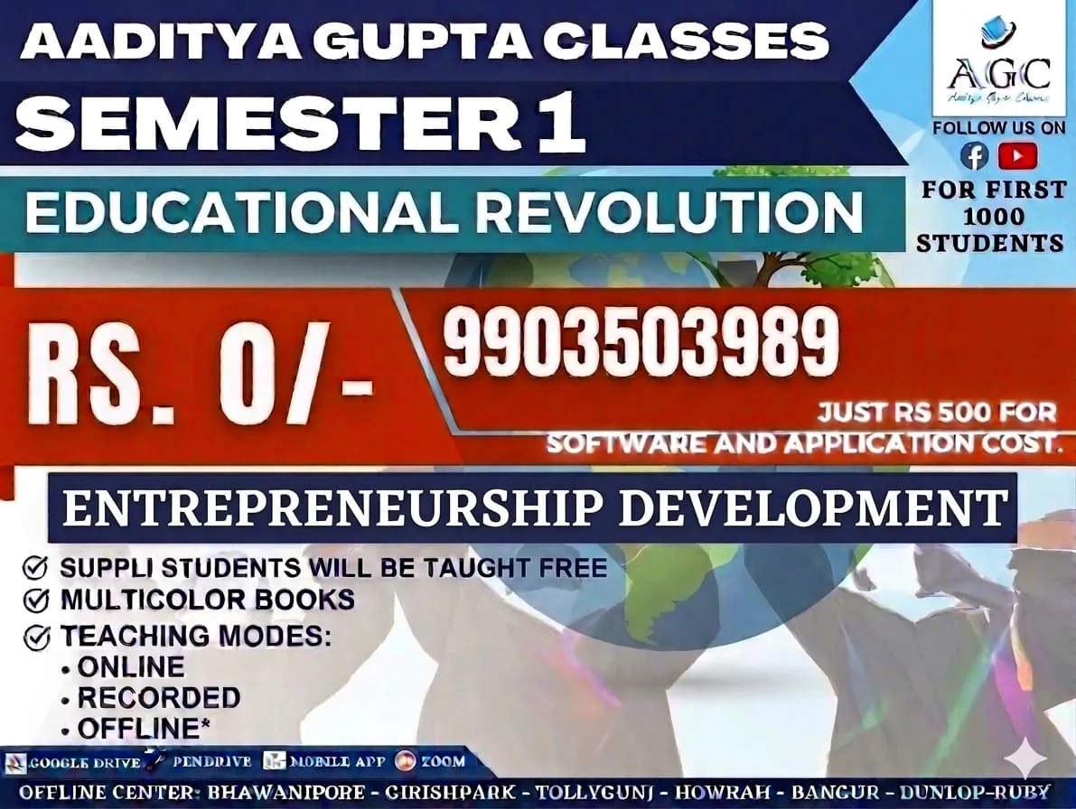 ENTERPRENEURSHIP DEVELOPMENT 