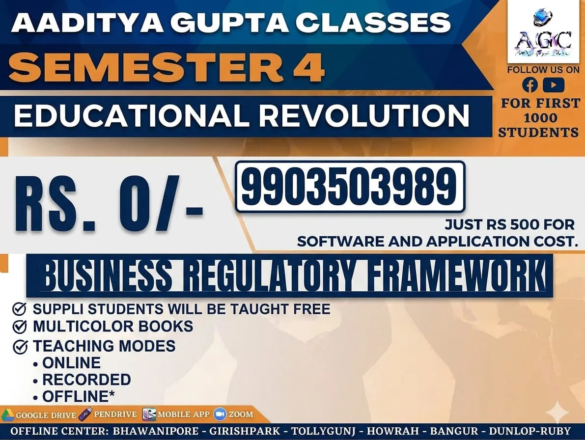 BUSINESS REGULATORY FRAMEWORK 
