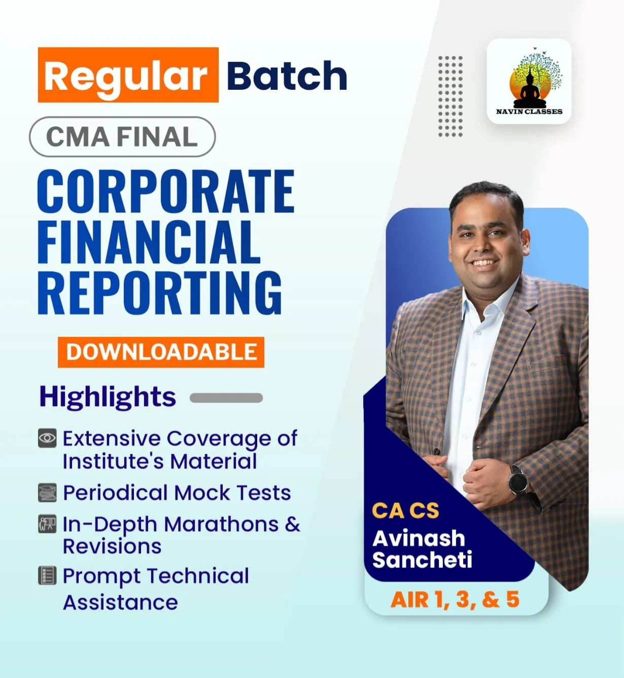 CORPORATE FINANCIAL REPORTING BY  CA CS AVINASH SANCHETI (CMA FINAL)