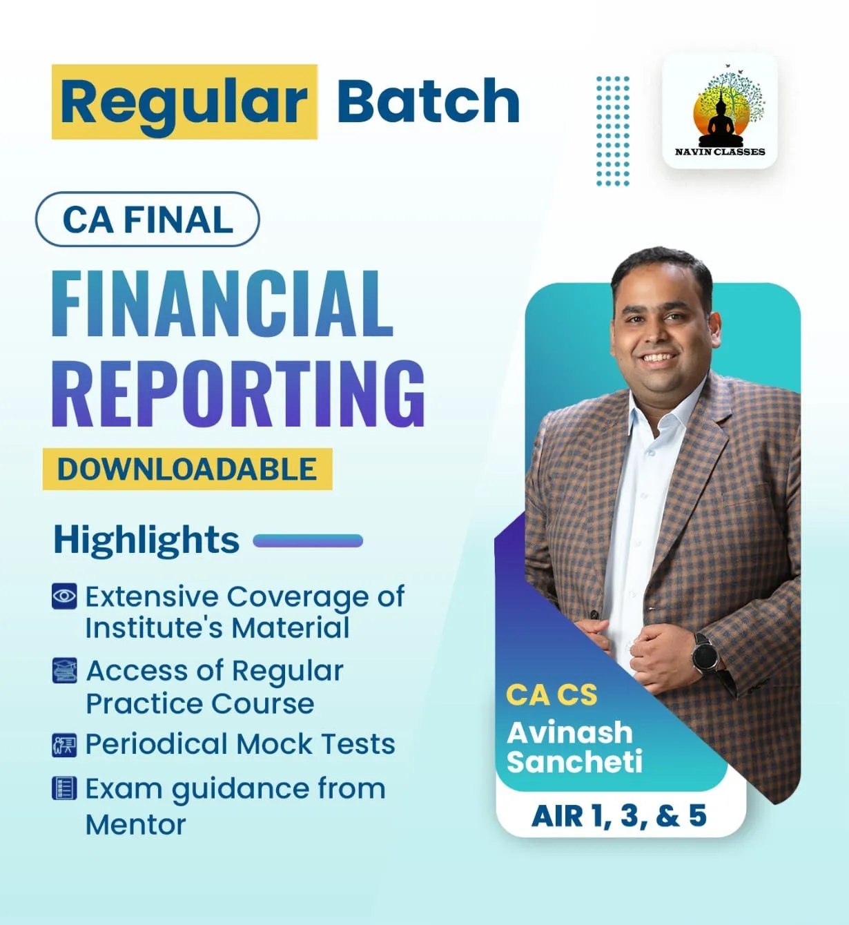 FINANCIAL REPORTING REGULAR BATCH BY CA CS  AVINASH SANCHETI (CMA FINAL)