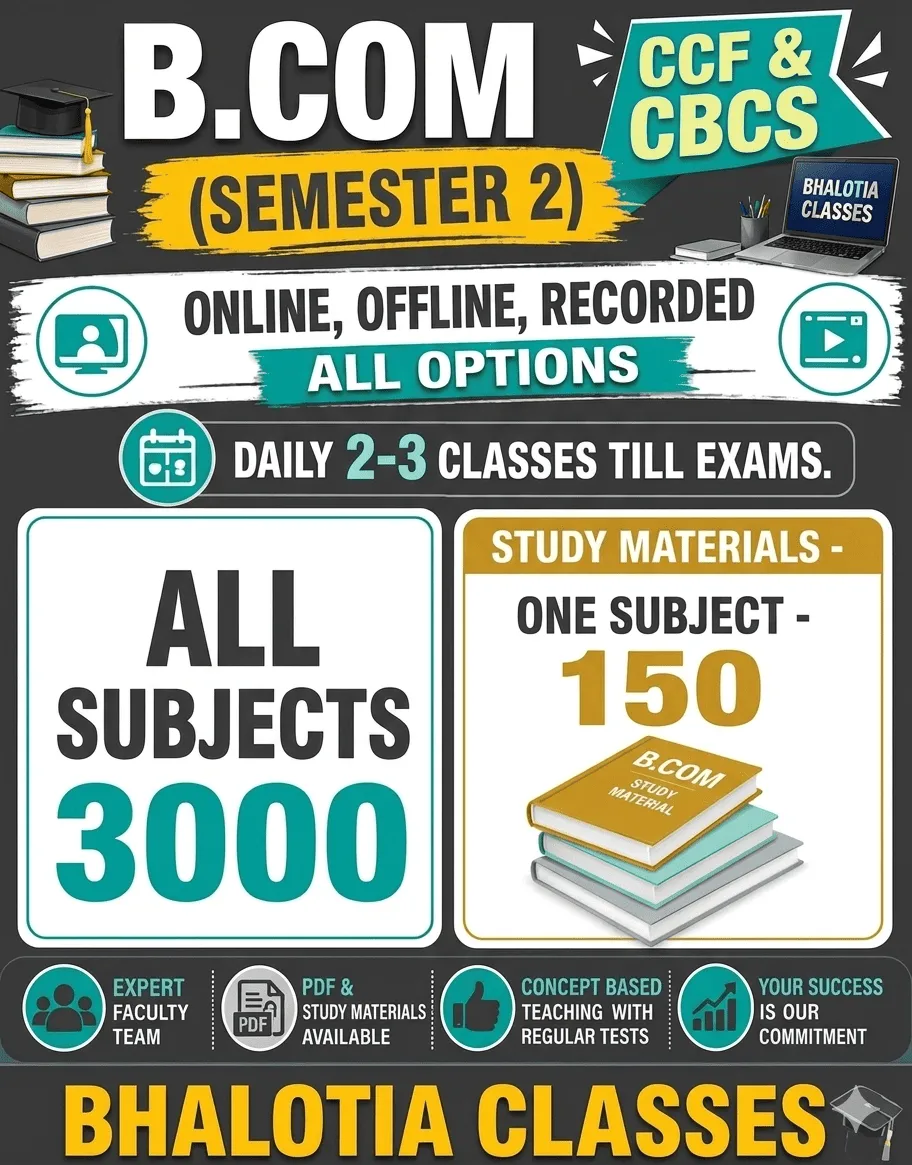 ALL SUBJECTS SEMESTER 2  BY RAVI KANT BHALOTIA 