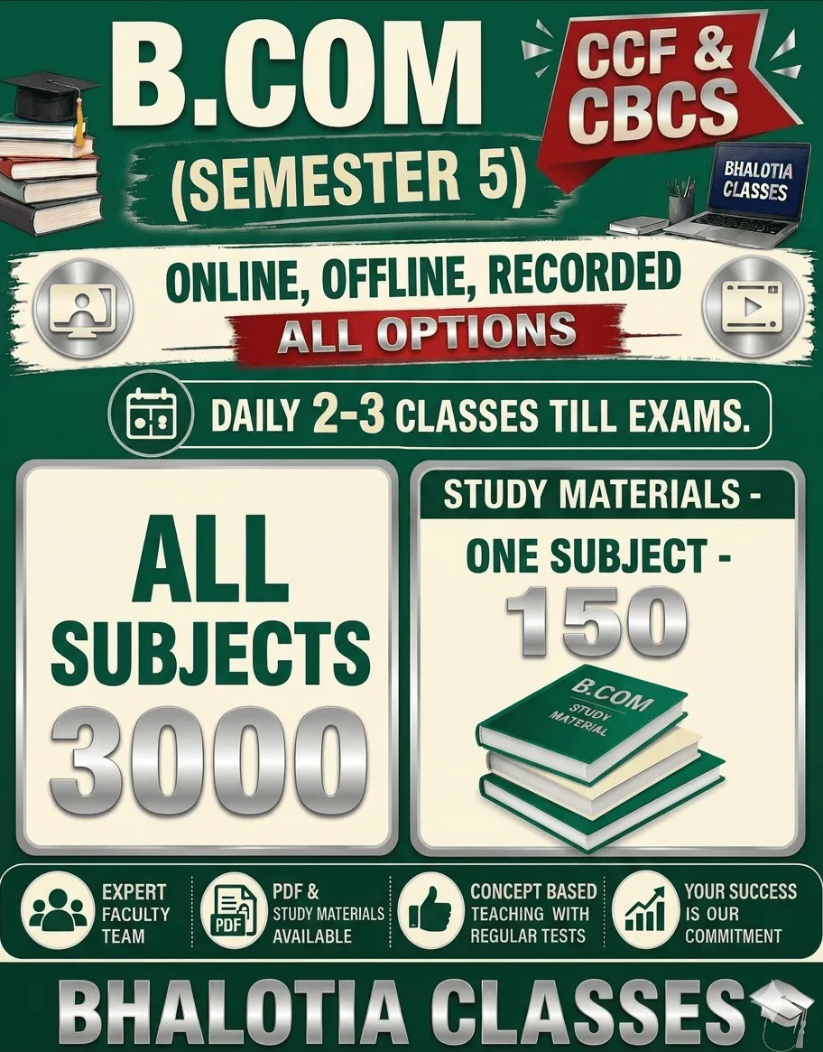 ALL SUBJECTS SEMESTER 5  BY RAVI KANT BHALOTIA 