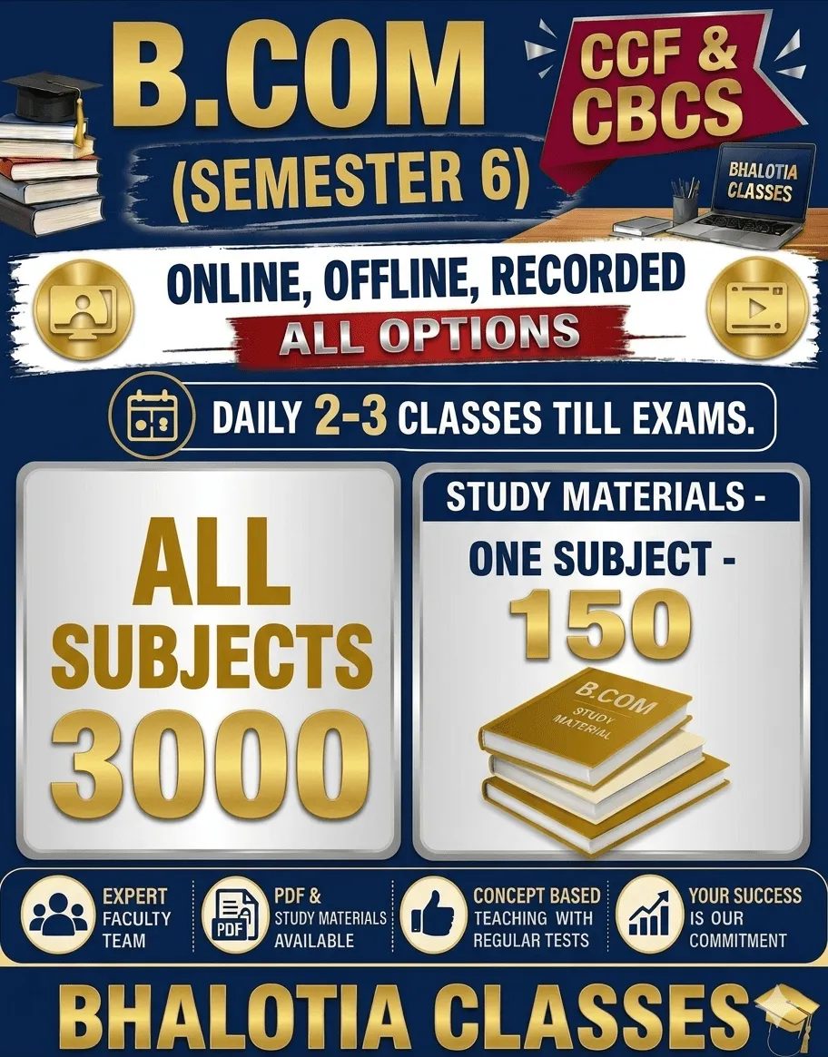 ALL SUBJECTS SEMESTER 6  BY RAVI KANT BHALOTIA 