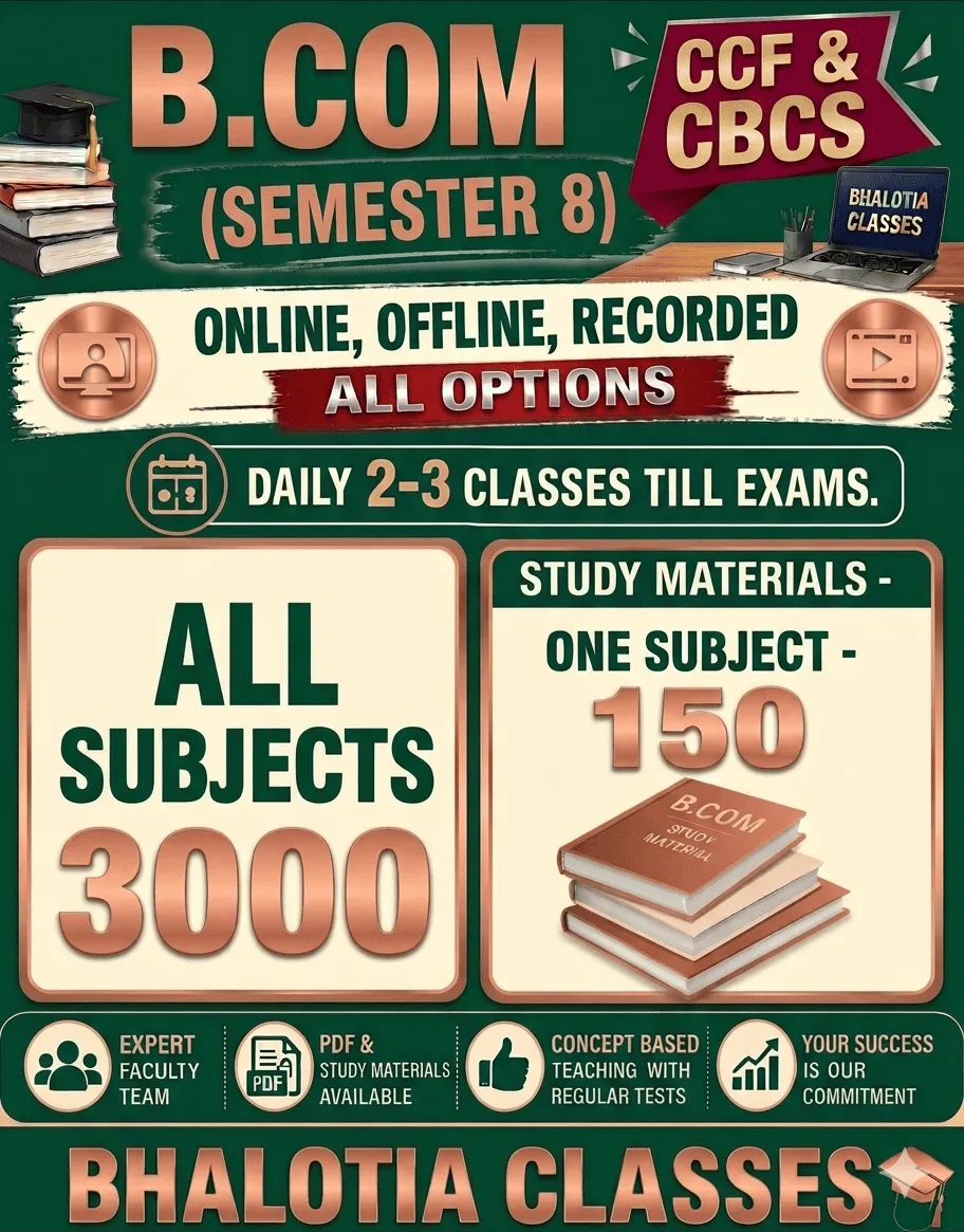 ALL SUBJECTS SEMESTER 8  BY RAVI KANT BHALOTIA 