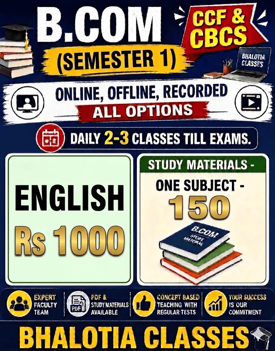 ENGLISH SEMESTER 1  BY RAVI KANT BHALOTIA 