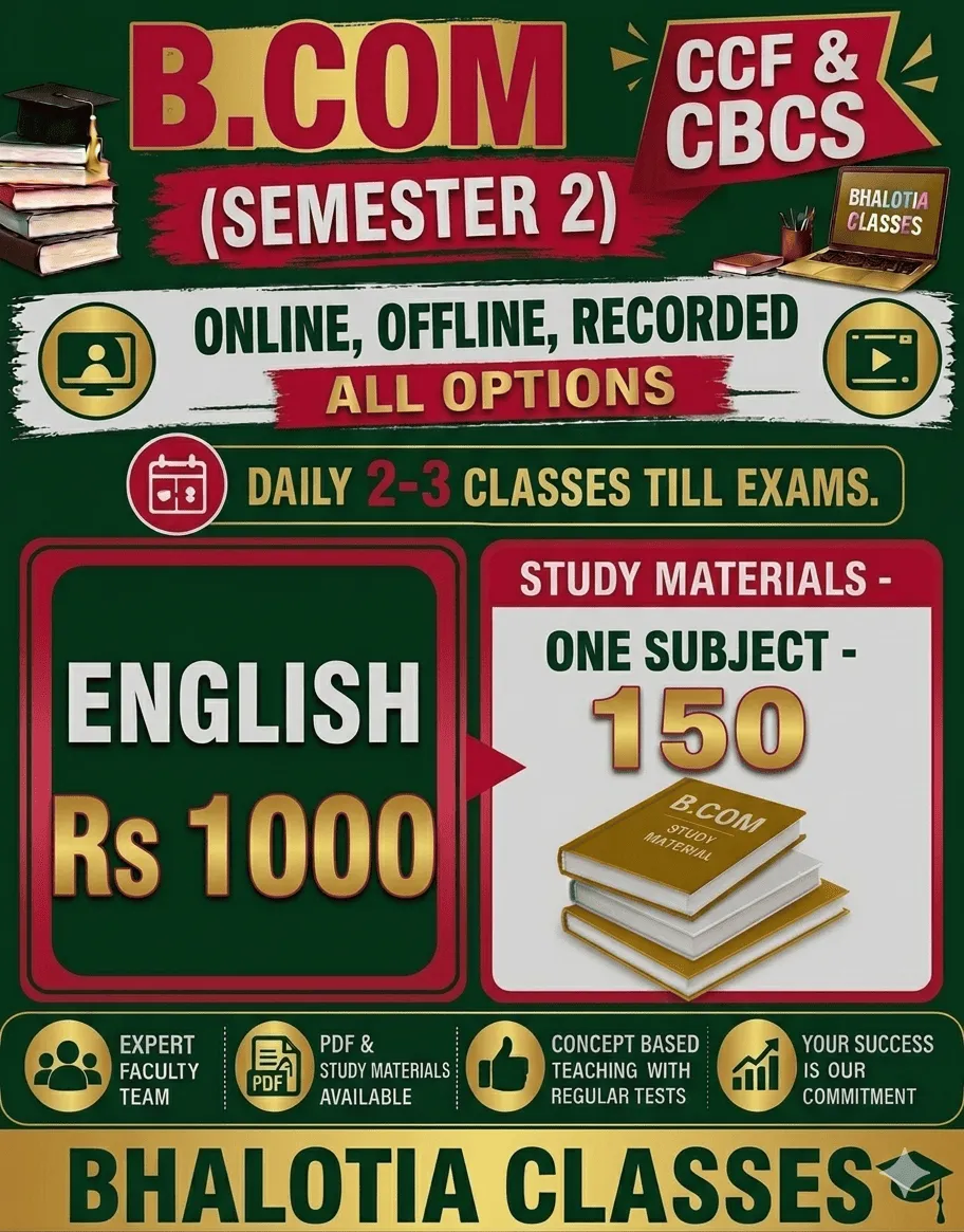 ENGLISH SEMESTER 2  BY RAVI KANT BHALOTIA 