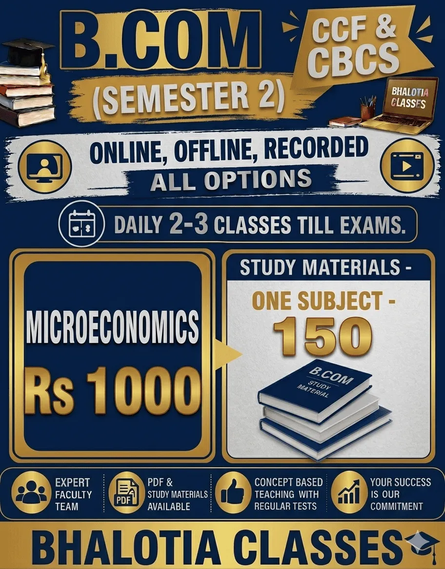 MICROECONOMICS SEMESTER 2  BY RAVI KANT BHALOTIA 