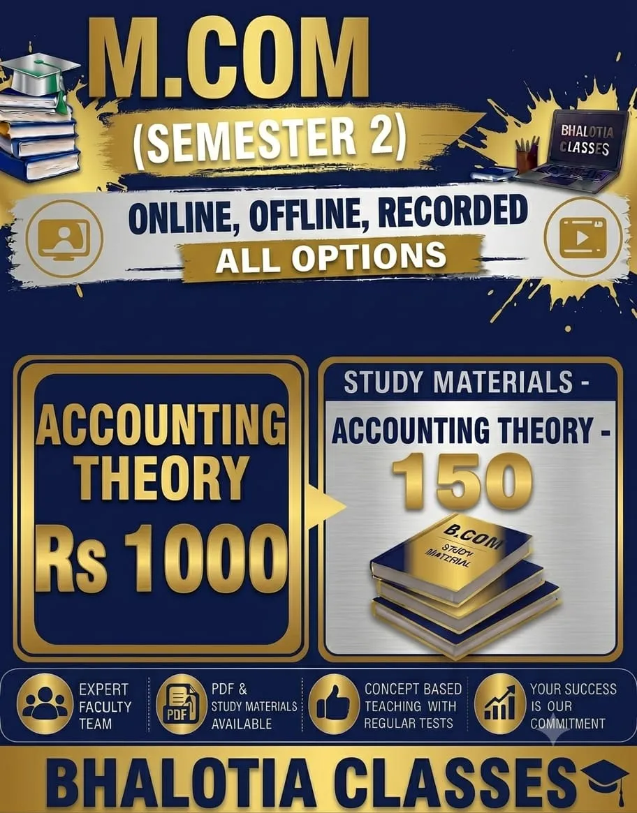 ACCOUNTING THEORY M.COM SEMESTER 2 BY RAVI KANT BHALOTIA 