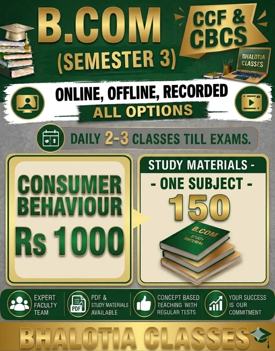 CONSUMER BEHAVIOUR SEMESTER 3 BY RAVI KANT BHALOTIA 