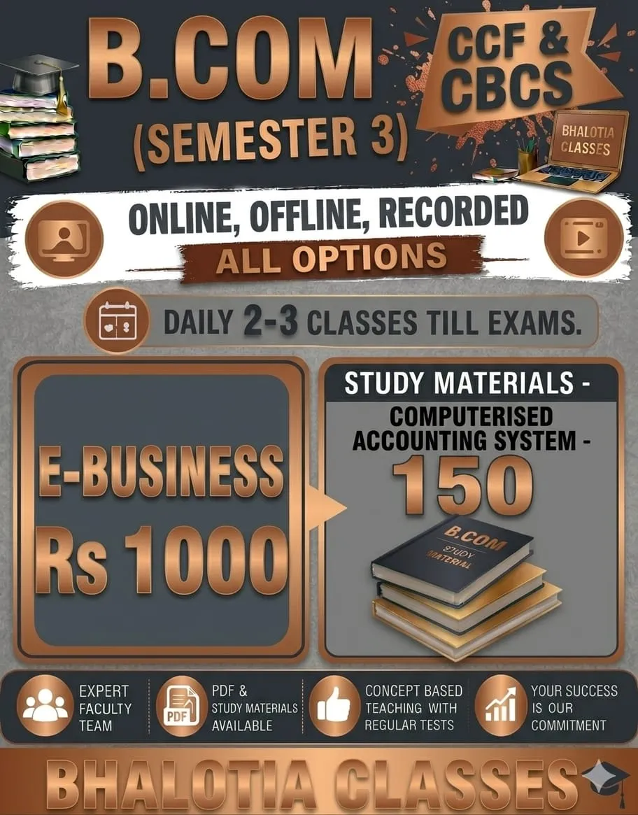 E - BUSINESS SEMESTER 3  BY RAVI KANT BHALOTIA 