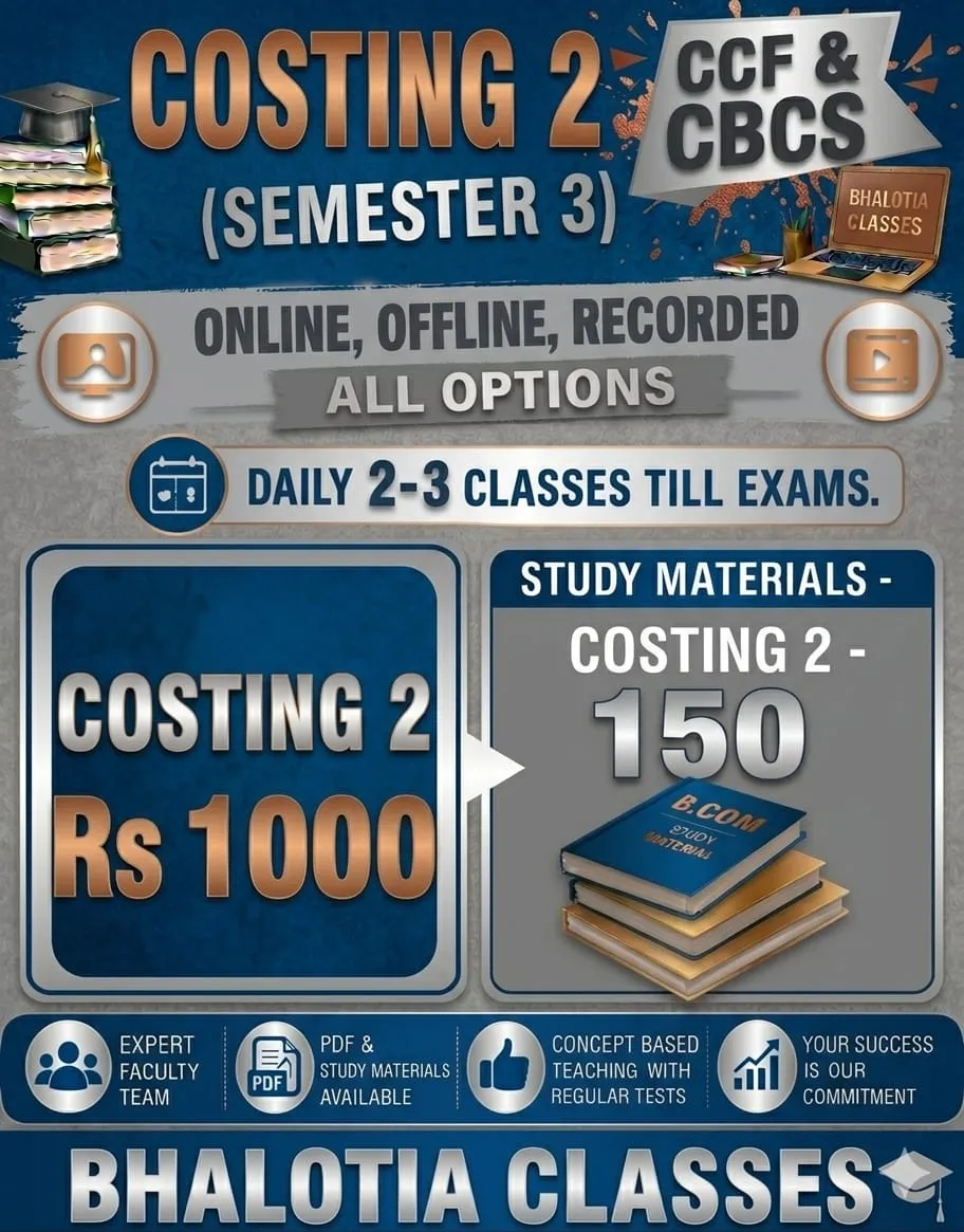 COSTING 2 SEMESTER 3 BY RAVI KANT BHALOTIA 