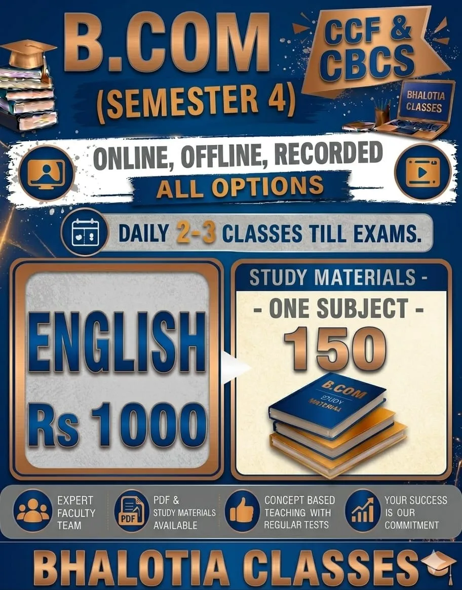 ENGLISH SEMESTER 4 BY RAVI KANT BHALOTIA 