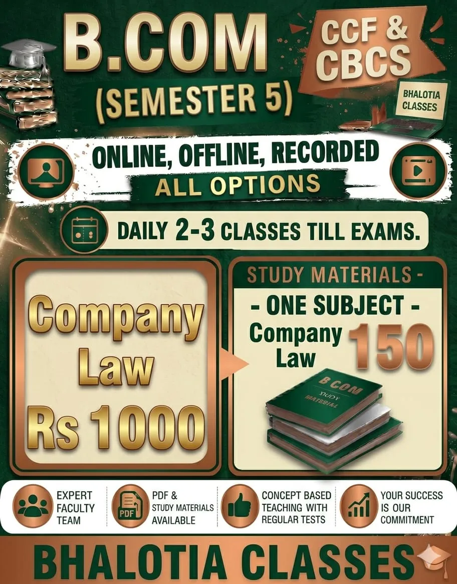 COMPANY LAW SEMESTER 5 BY RAVI KANT BHALOTIA 