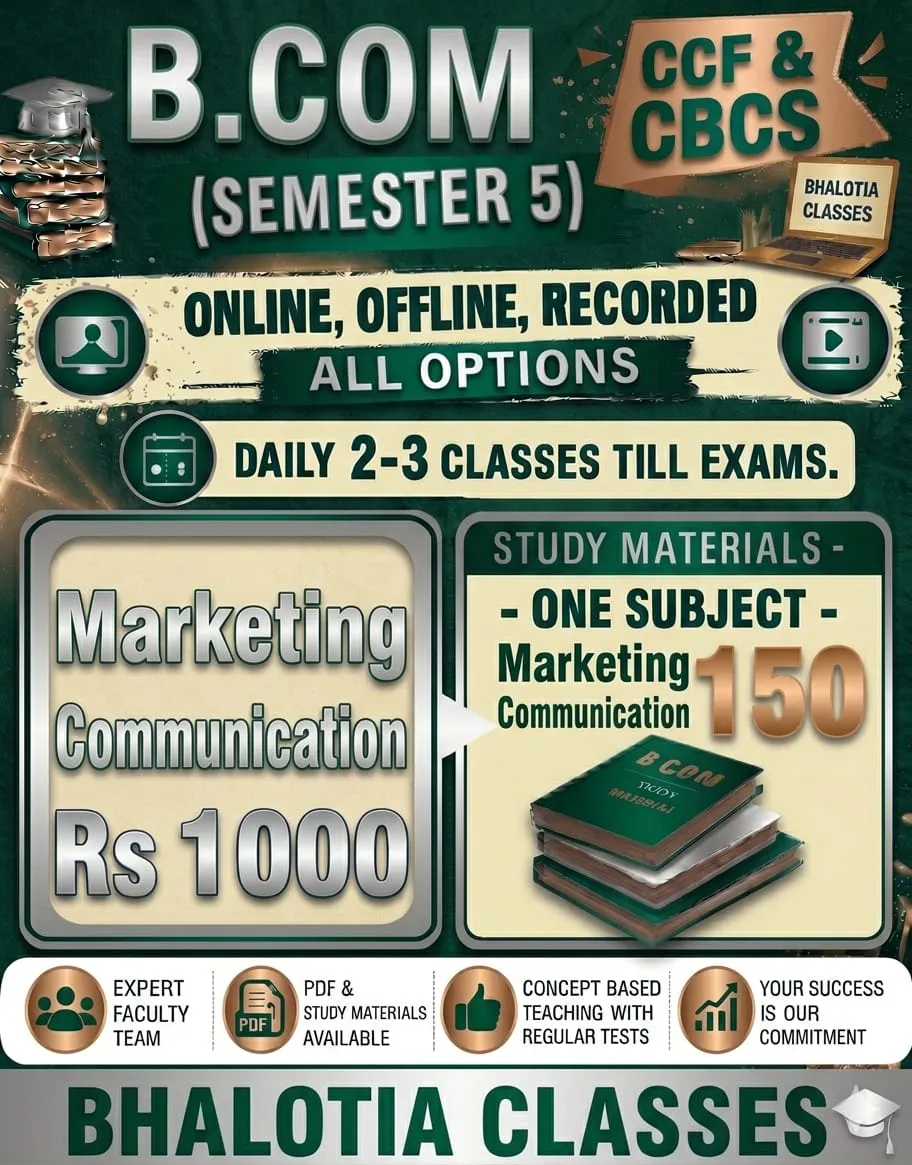 MARKETING COMMUNICATION SEMESTER 5 BY RAVI KANT BHALOTIA 