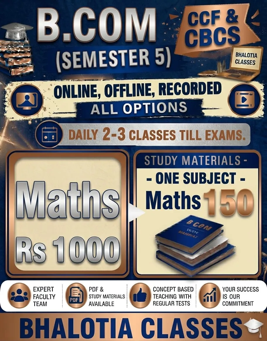 MATHS SEMESTER 5 BY RAVI KANT BHALOTIA 