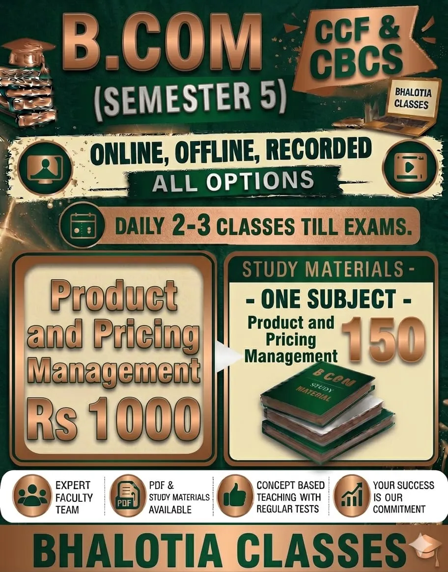 PRODUCT AND PRICING MANAGEMENT SEMESTER 5 BY RAVI KANT BHALOTIA 