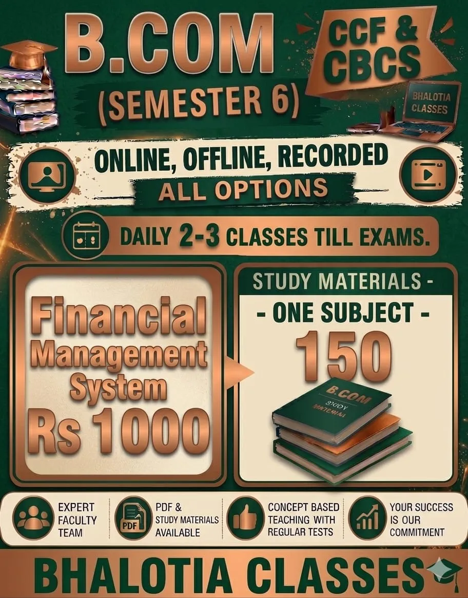 FINANCIAL MANAGEMENT SYSTEM SEMESTER 6 BY RAVI KANT BHALOTIA 