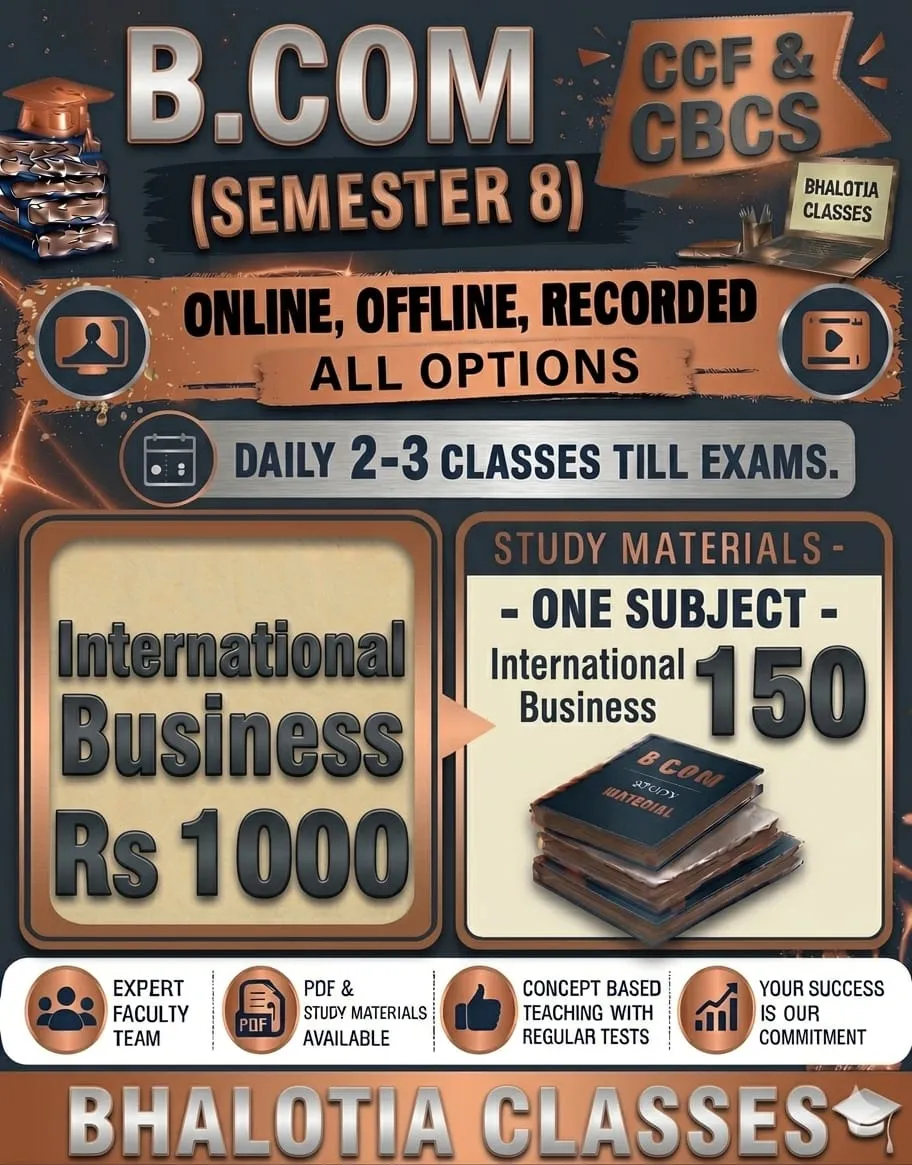 INTERNATIONAL BUSINESS SEMESTER 8 BY RAVI KANT BHALOTIA 