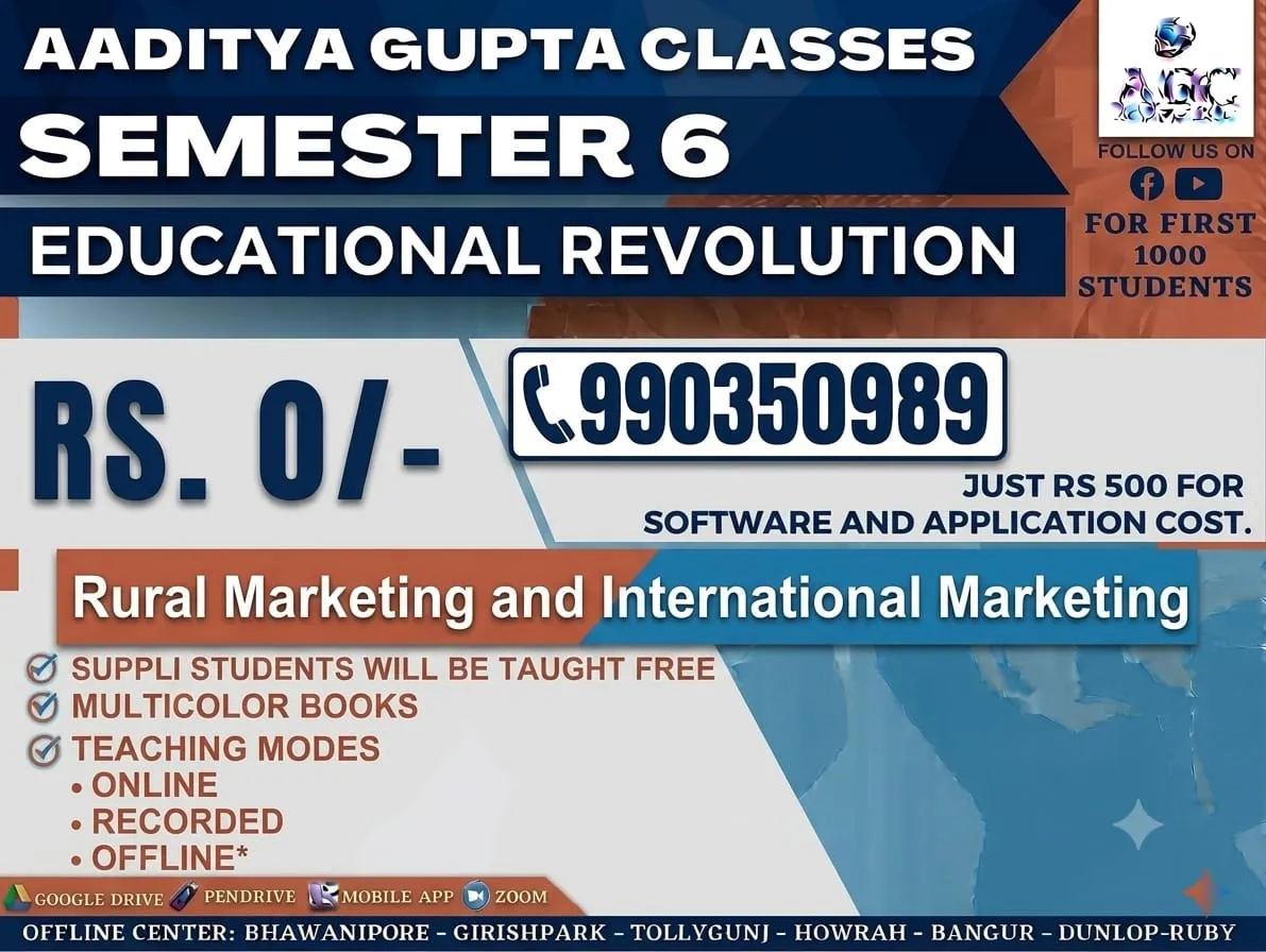 RURAL MARKETING & INTERNATIONAL MARKETING
