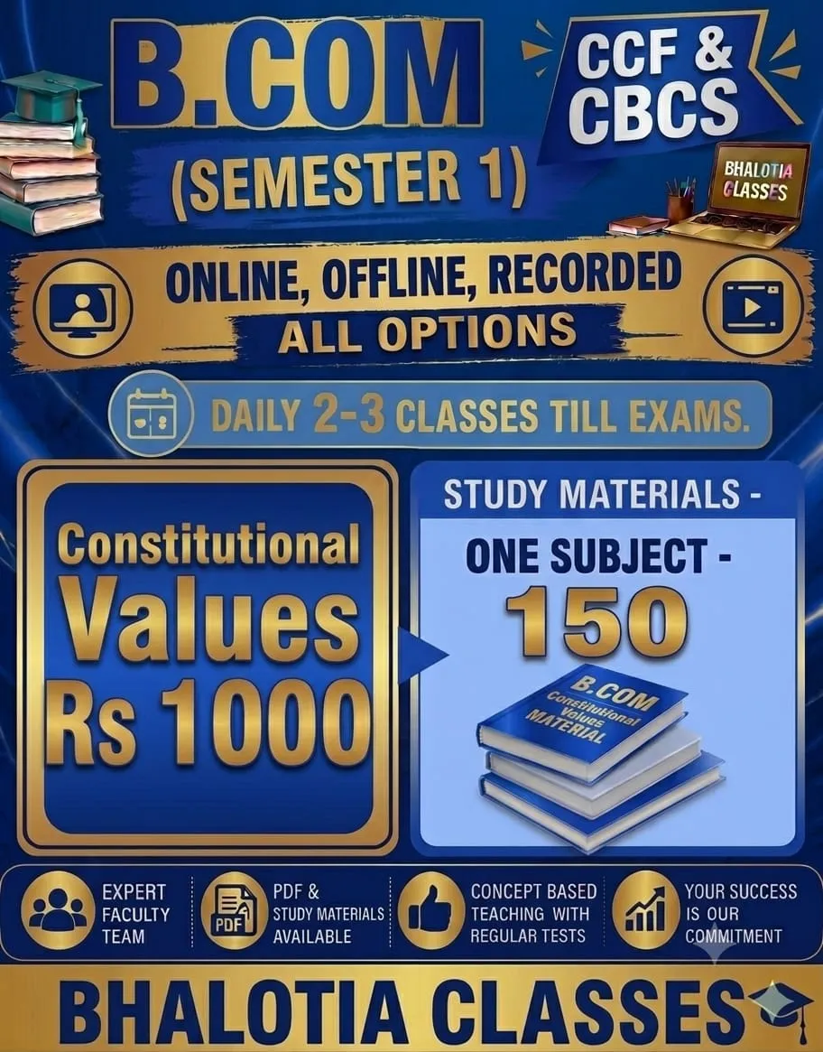 CONSTITUTIONAL VALUES SEMESTER 2 BY RAVI KANT BHALOTIA 