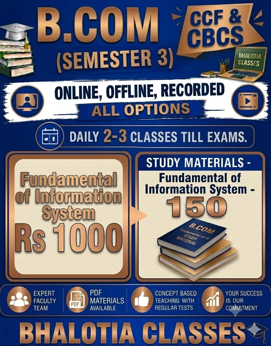 FUNDAMENTALS OF INFORMATION SYSTEM SEMESTER 3 BY RAVI KANT BHALOTIA 