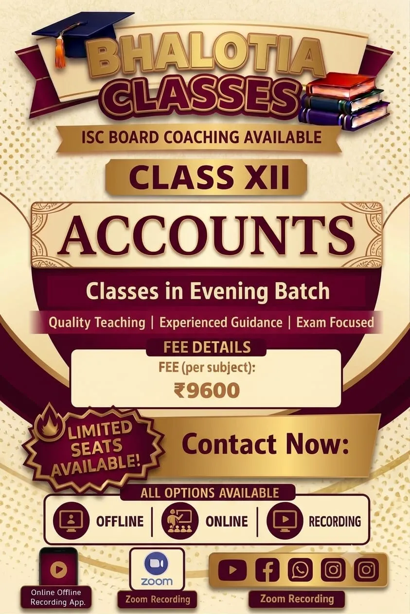 ACCOUNTS CLASS XII (ISC) BY RAVI KANT BHALOTIA 