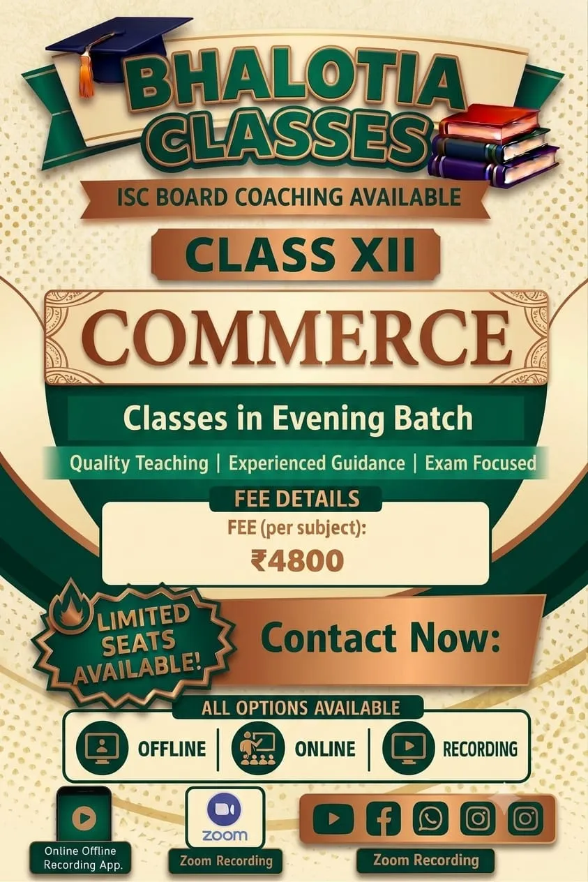 COMMERCE CLASS XII (ISC) BY RAVI KANT BHALOTIA 