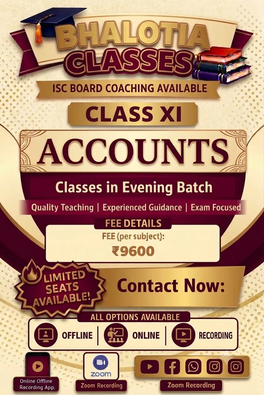 ACCOUNTS CLASS XI (ISC) BY RAVI KANT BHALOTIA 