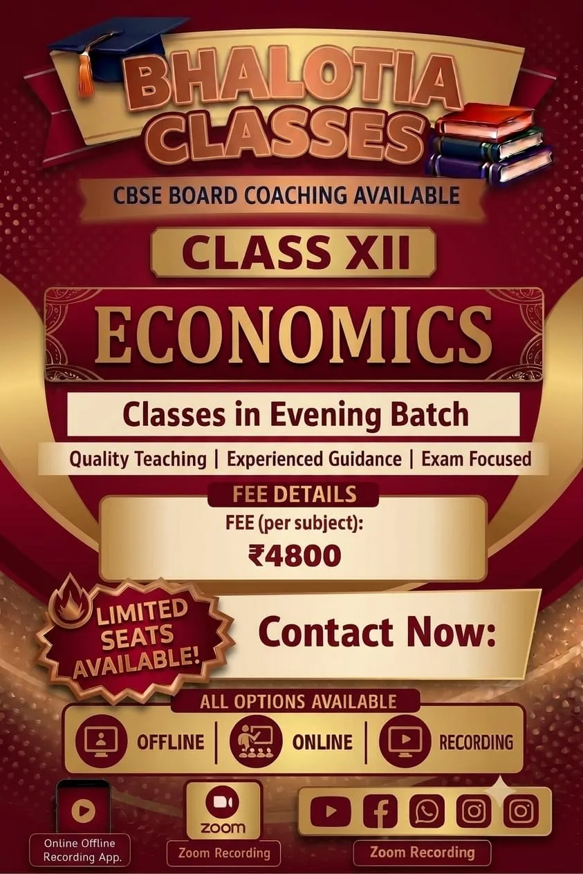 ECONOMICS CLASS XII (CBSE)  BY RAVI KANT BHALOTIA 