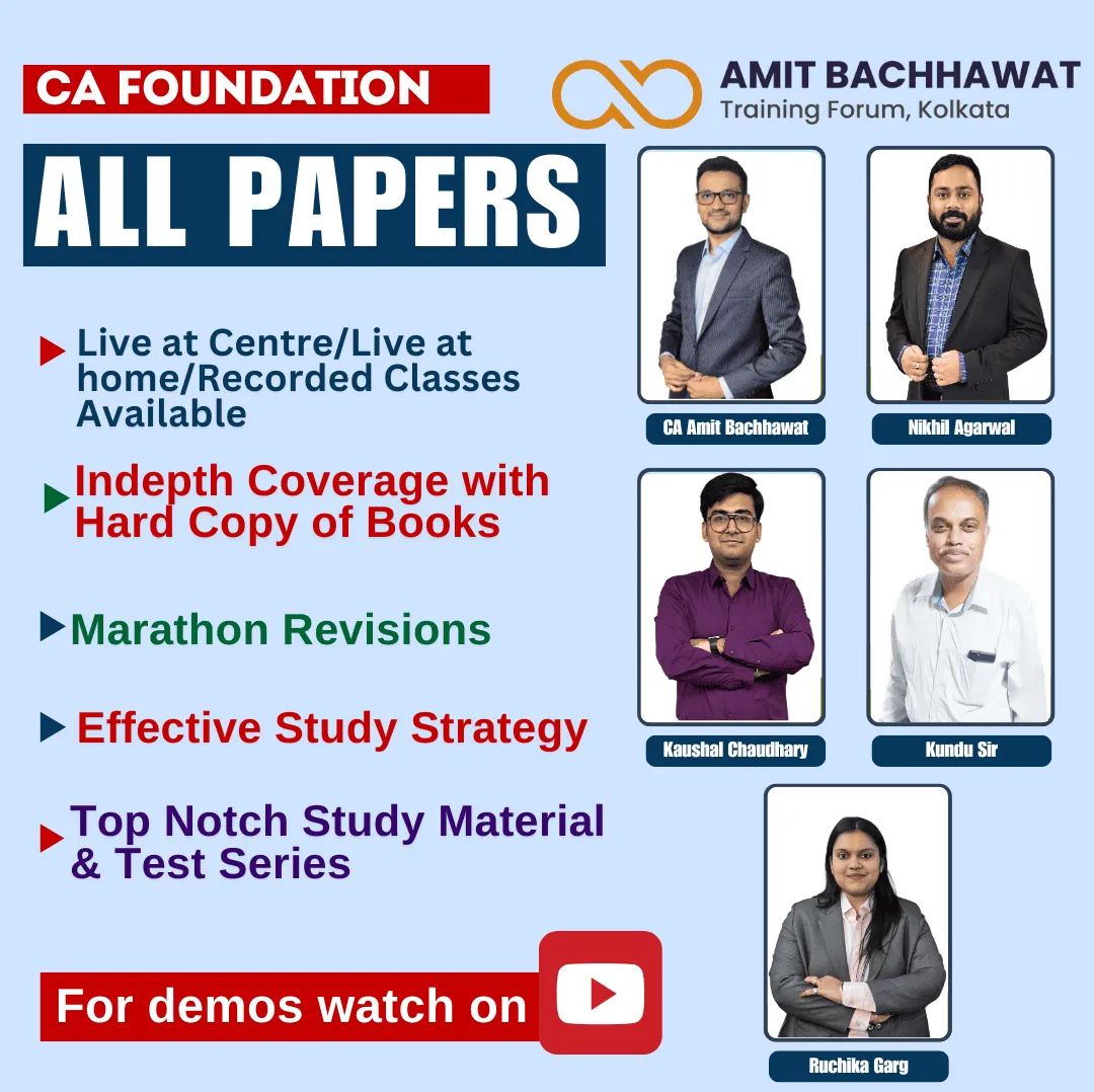 ALL PAPERS BY CA AMIT BACHAWAT ,NIKHIL AGARWAL ,KAUSHAL CHAUDHARY ,KUNDU SIR,RUCHIKA GARG (FOUNDATION)