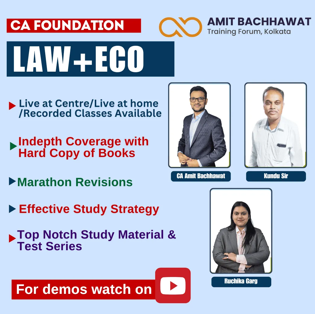 LAW + ECO BY CA AMIT BACHAWAT ,KUNDU SIR ,RUCHIKA GARG (FOUNDATION)
