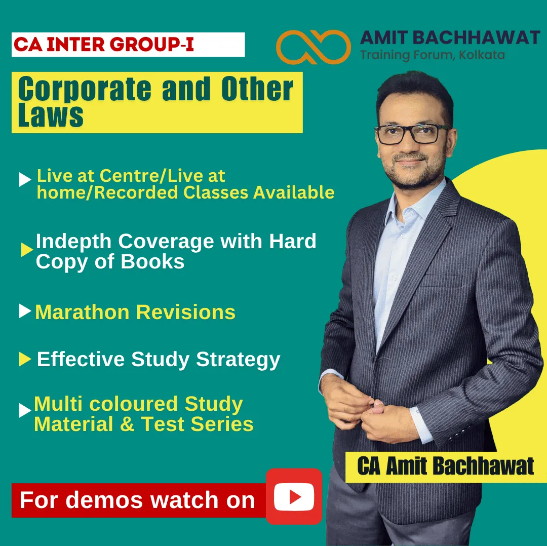 CORPORATE AND OTHER LAWS BY CA AMIT BACHAWAT (INTER)