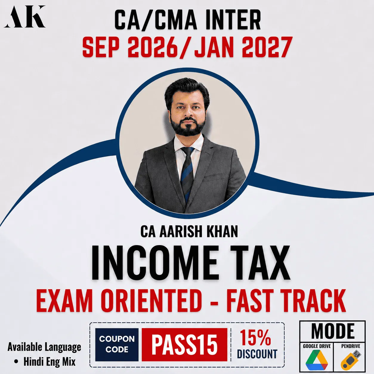 INCOME TAX EXAM ORIENTED FASTTRACK BY CA AARISH KHAN (INTER)