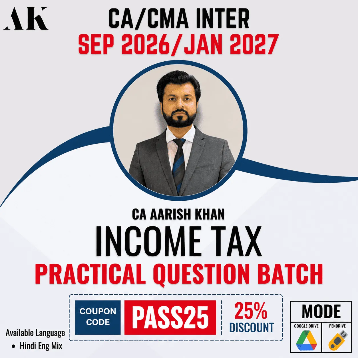 INCOME TAX PRACTICAL QUESTION BATCH BY CA AARISH KHAN (INTER)