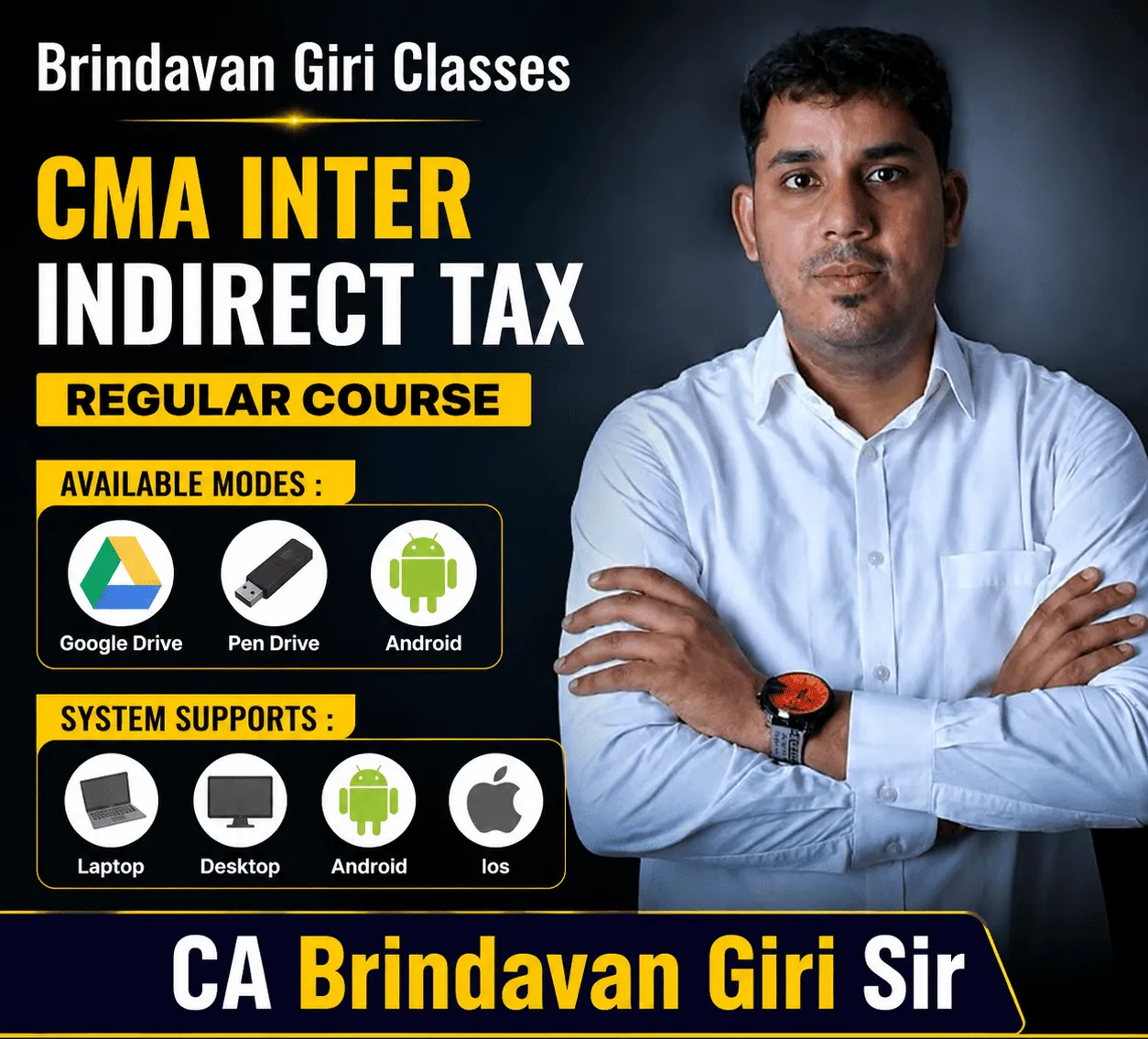 CMA INTER INDIRECT TAX (REGULAR BATCH) BY CA BRINDAVAN GIRI