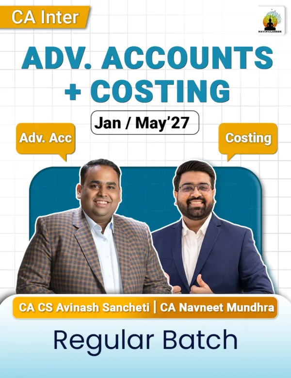 ADVANCED ACCOUNTING + COSTING BY CA CS AVINASH SANCHETI , CA NAVNEET MUNDHRA (CA INTER)