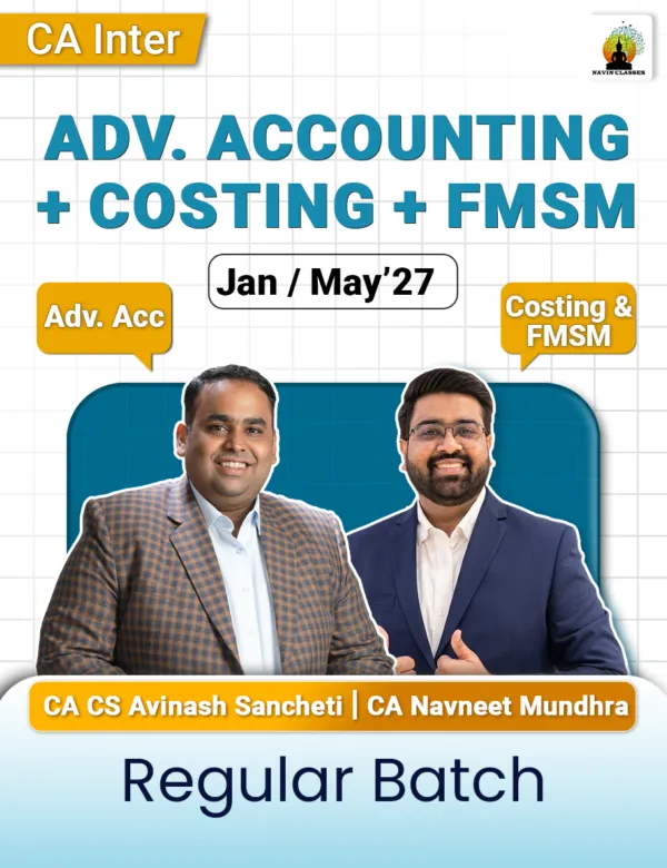 ADVANCED ACCOUNTING + COSTING + FM & SM BY CA CS AVINASH SANCHETI , CA NAVNEET MUNDHRA (CA INTER))