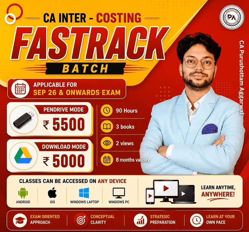 COST FASTRACK (NEW COURSE) BY PURUSHOTTAM AGGARWAL