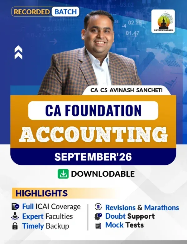 ACCOUNTING BY CA  AVINASH SANCHETI(CA FOUNDATION) 