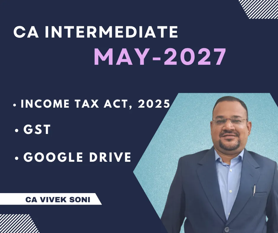 INCOME TAX AND GST COMBO BY CA VIVEK SONI ( CA INTER)