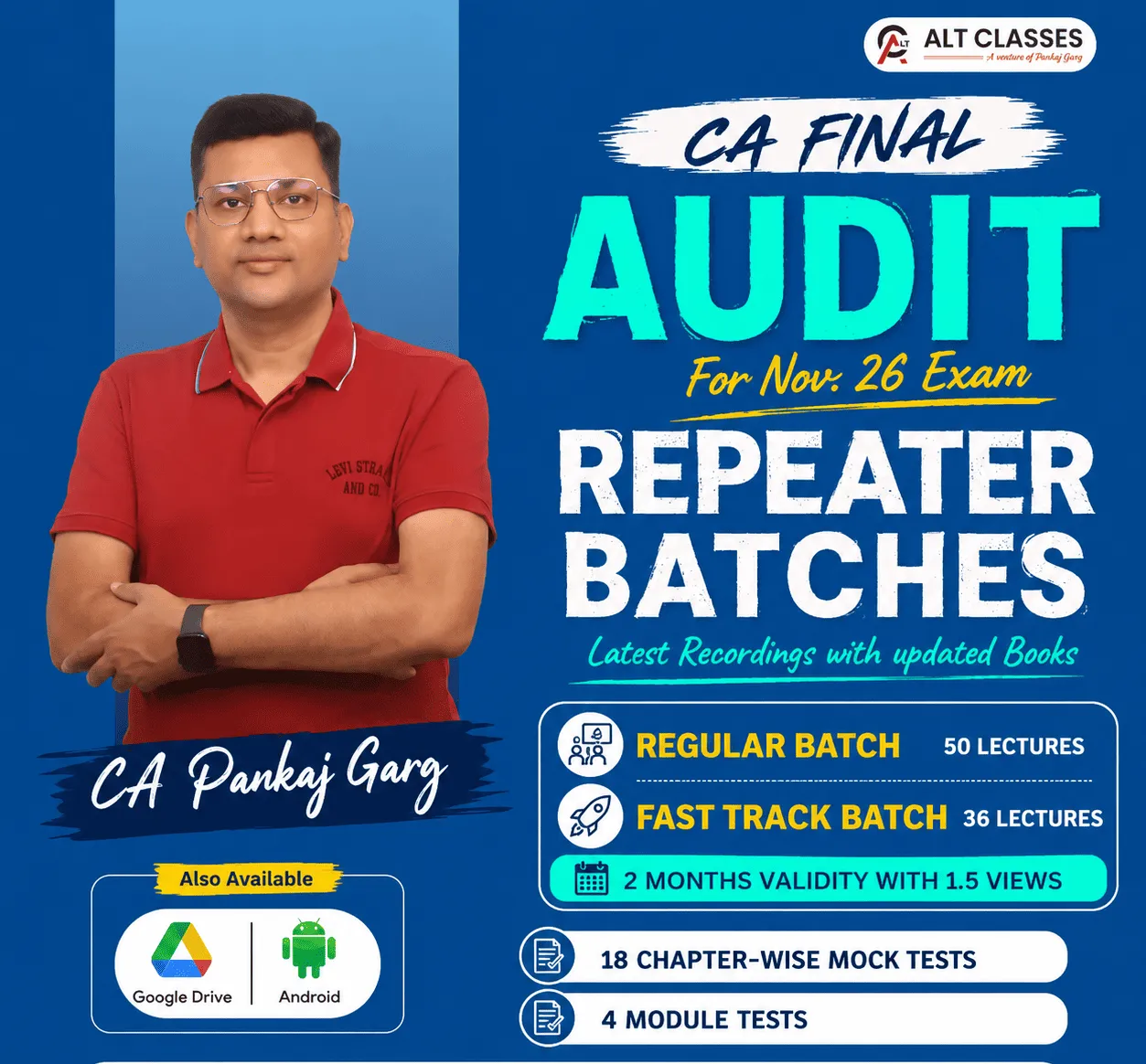 AUDIT REPEATERS BATCH BY CA PANKAJ GARG (CA FINAL)