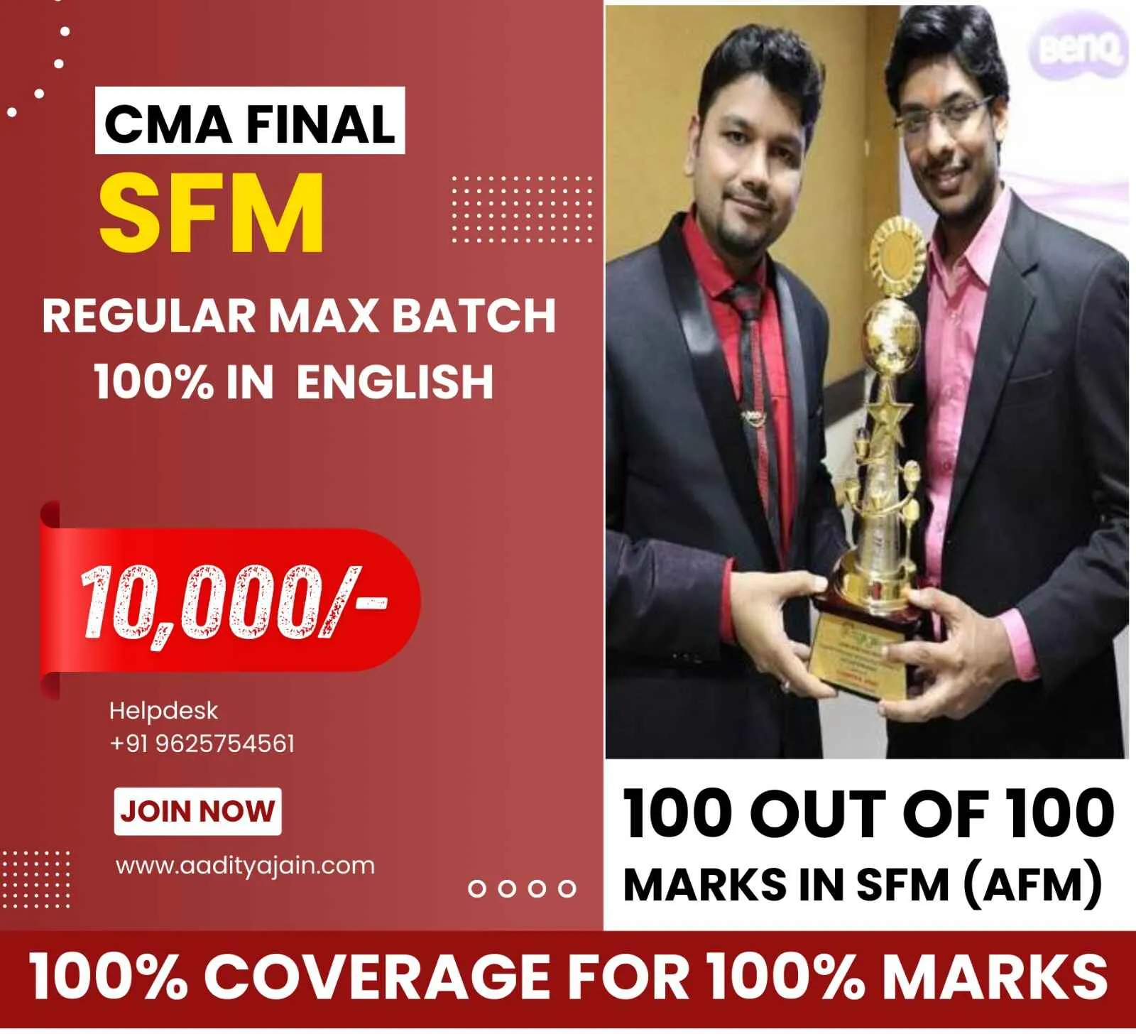 SFM 100% ENGLISH REGULAR MAX BATCH 150+HRS BY CA AADITYA JAIN (CMA FINAL)