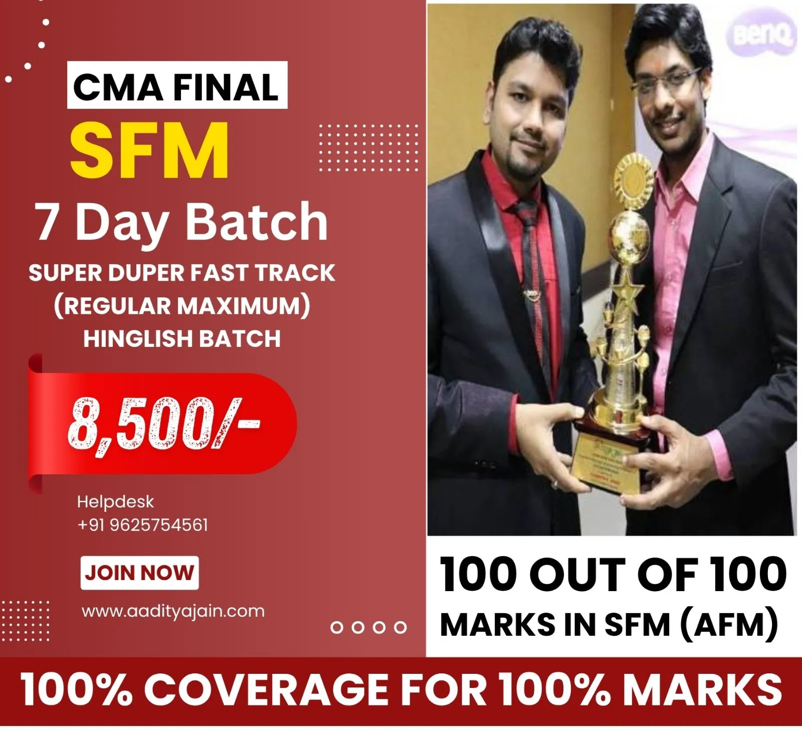 SFM SUPER DUPER FASTTRACK REGULAR MAXIMUM 7 DAYS BATCH BY CA AADITYA JAIN (CMA FINAL)