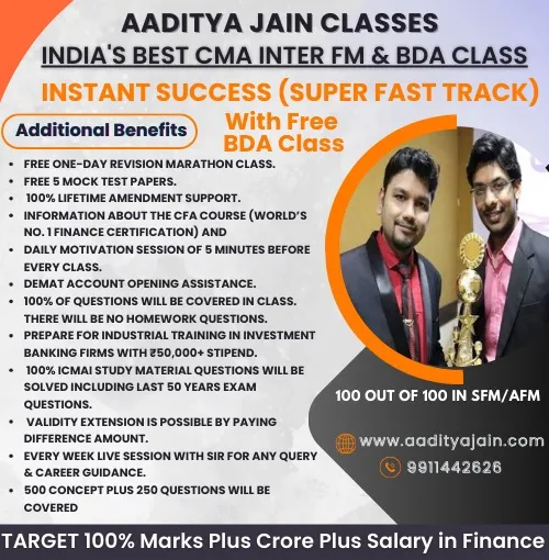 FM SUPER DUPER FASTTRACK INSTANT SUCCESS BY CA AADITYA JAIN (CMA INTER)