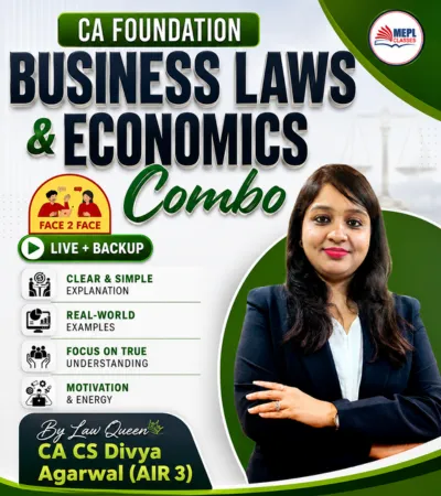 BUSINESS LAWS & BUSINESS ECONOMICS COMBO BY CA CS DIVYA AGARWAL (CA FOUNDATION)