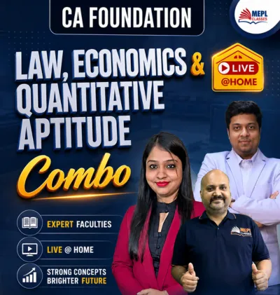 BUSINESS LAWS + BUSINESS ECONOMICS & QUANTITATIVE APTITUDE COMBO LIVE AT HOME (CA FOUNDATION)