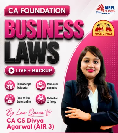 BUSINESS LAWS PAPER - 2 BY CA CS DIVYA AGARWAL (CA FOUNDATION)