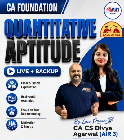 QUANTITATIVE APTITUDE FACE TO FACE (CA FOUNDATION)