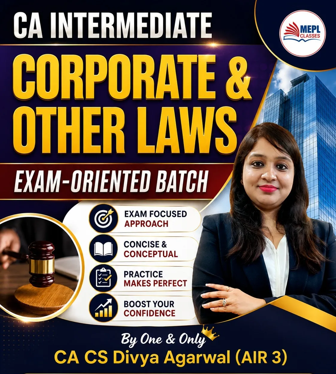CORPORATE & OTHER LAWS EXAM ORIENTED BATCH FOR SEP 2026 EXAM BY CA CS DIVYA AGARWAL (CA INTER)