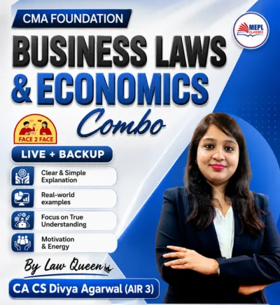 BUSINESS LAWS & ECONOMICS COMBO BY CA CS DIVYA AGARWAL (CMA FOUNDATION)